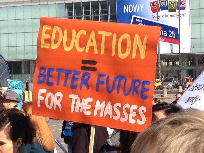 "Education = better future for the masses"